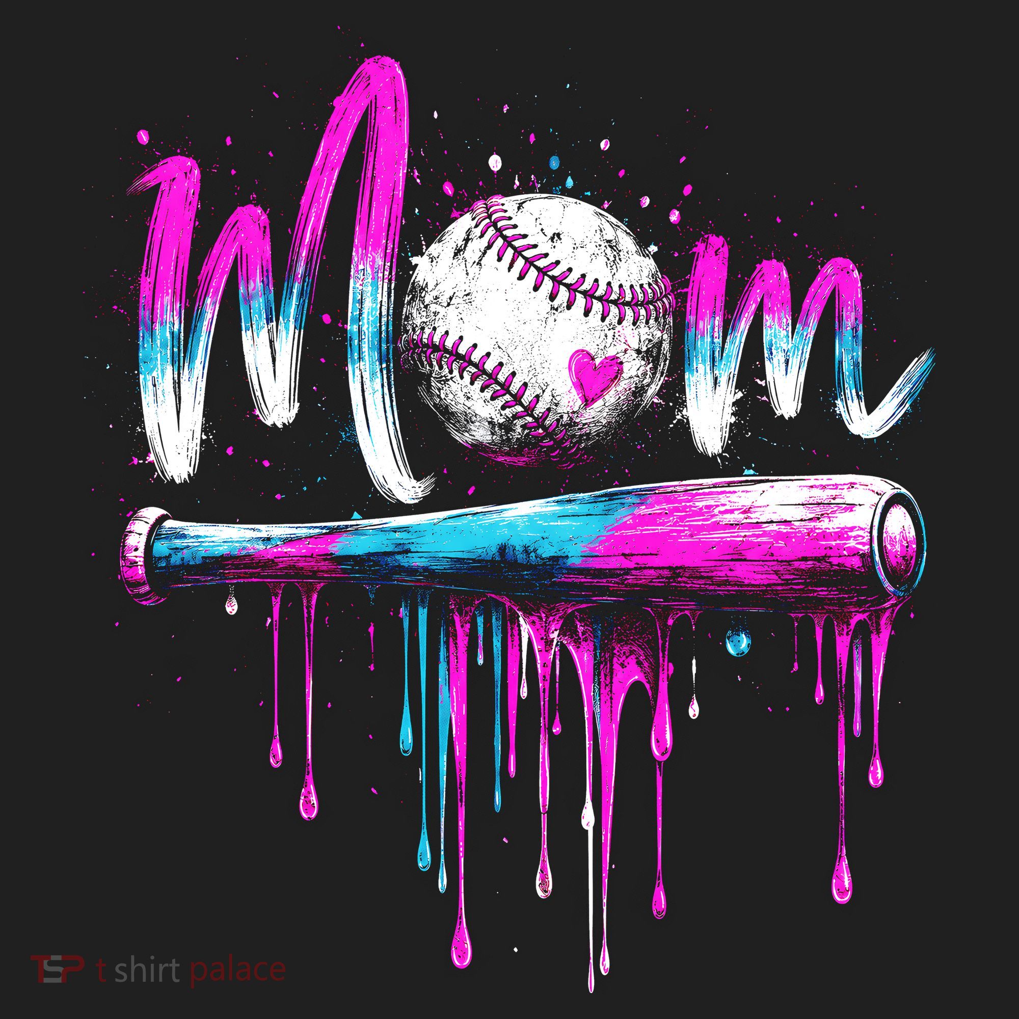 Cute Baseball Mom Ice Cream Drip 15oz Campfire Ceramic Mug
