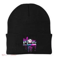 Cute Baseball Mom Ice Cream Drip Beanie thumb 0