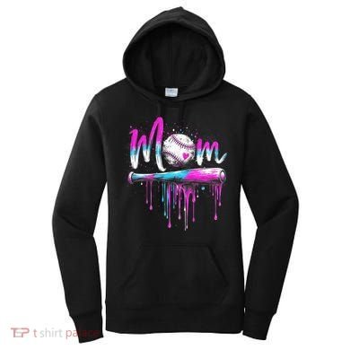 Cute Baseball Mom Ice Cream Drip Women's Hoodie