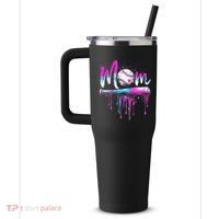 Cute Baseball Mom Ice Cream Drip 40oz Vacuum Insulated Stainless Steel Travel Tumbler thumb 2