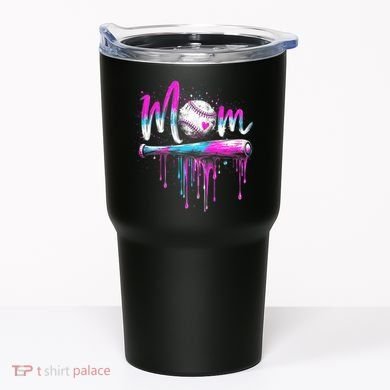 Cute Baseball Mom Ice Cream Drip Tumbler