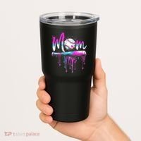 Cute Baseball Mom Ice Cream Drip Tumbler thumb 2