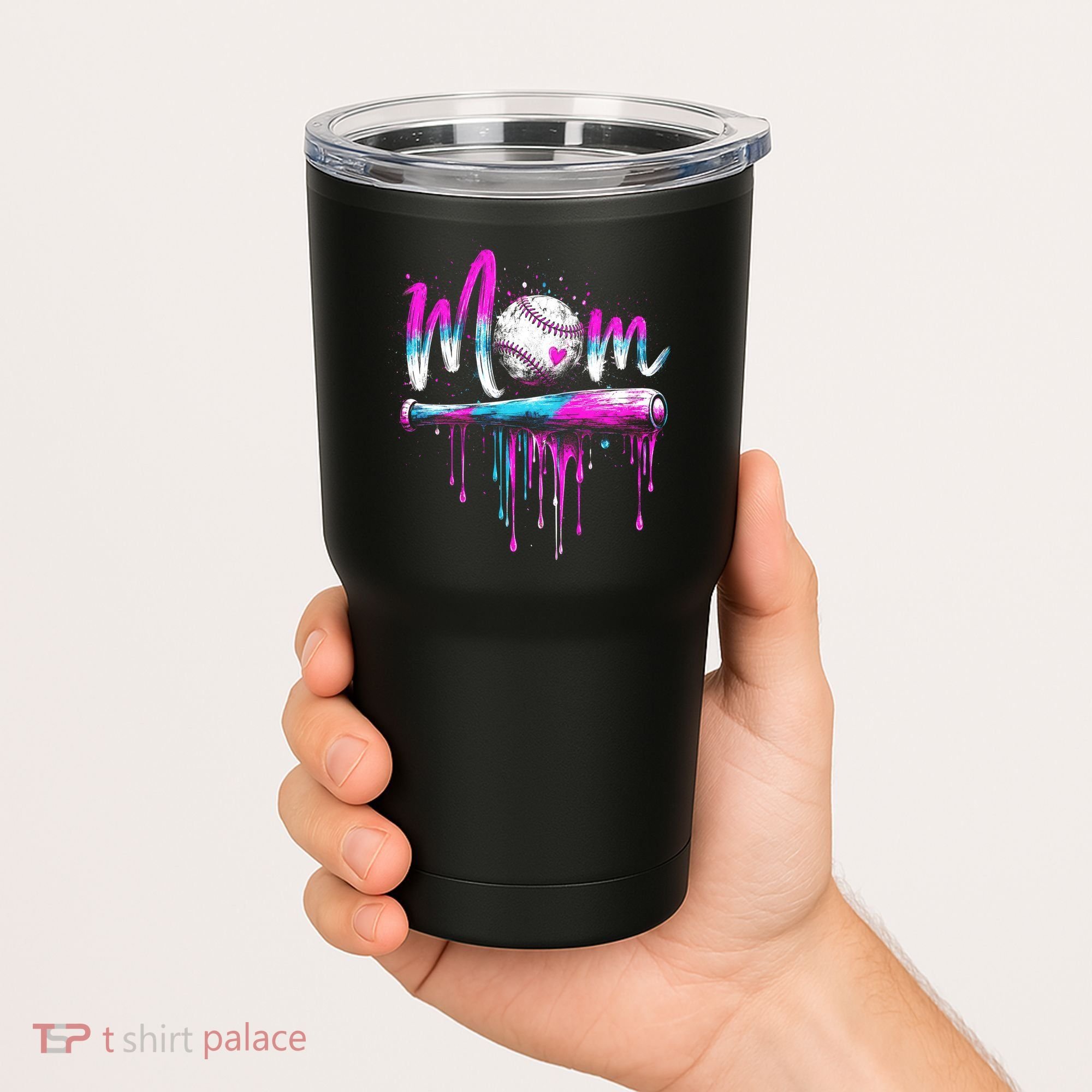 Cute Baseball Mom Ice Cream Drip Tumbler
