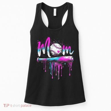 Cute Baseball Mom Ice Cream Drip Women's Tank Top