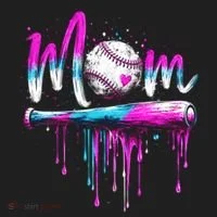 Cute Baseball Mom Ice Cream Drip Hat thumb 2