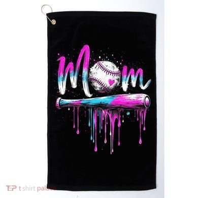 Cute Baseball Mom Ice Cream Drip Golf Towel