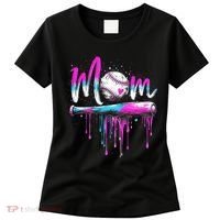 Cute Baseball Mom Ice Cream Drip Women's T-Shirt thumb 0
