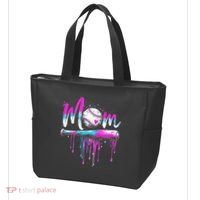 Cute Baseball Mom Ice Cream Drip Tote Bag thumb 3