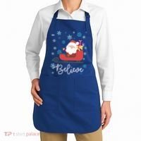 Cute Believe Merry Christmas Santa Claus Sleigh Meaningful Gift Apron thumb 2