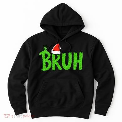 Christmas Bruh Meme Santa Hat Funny Xmas Hoodie