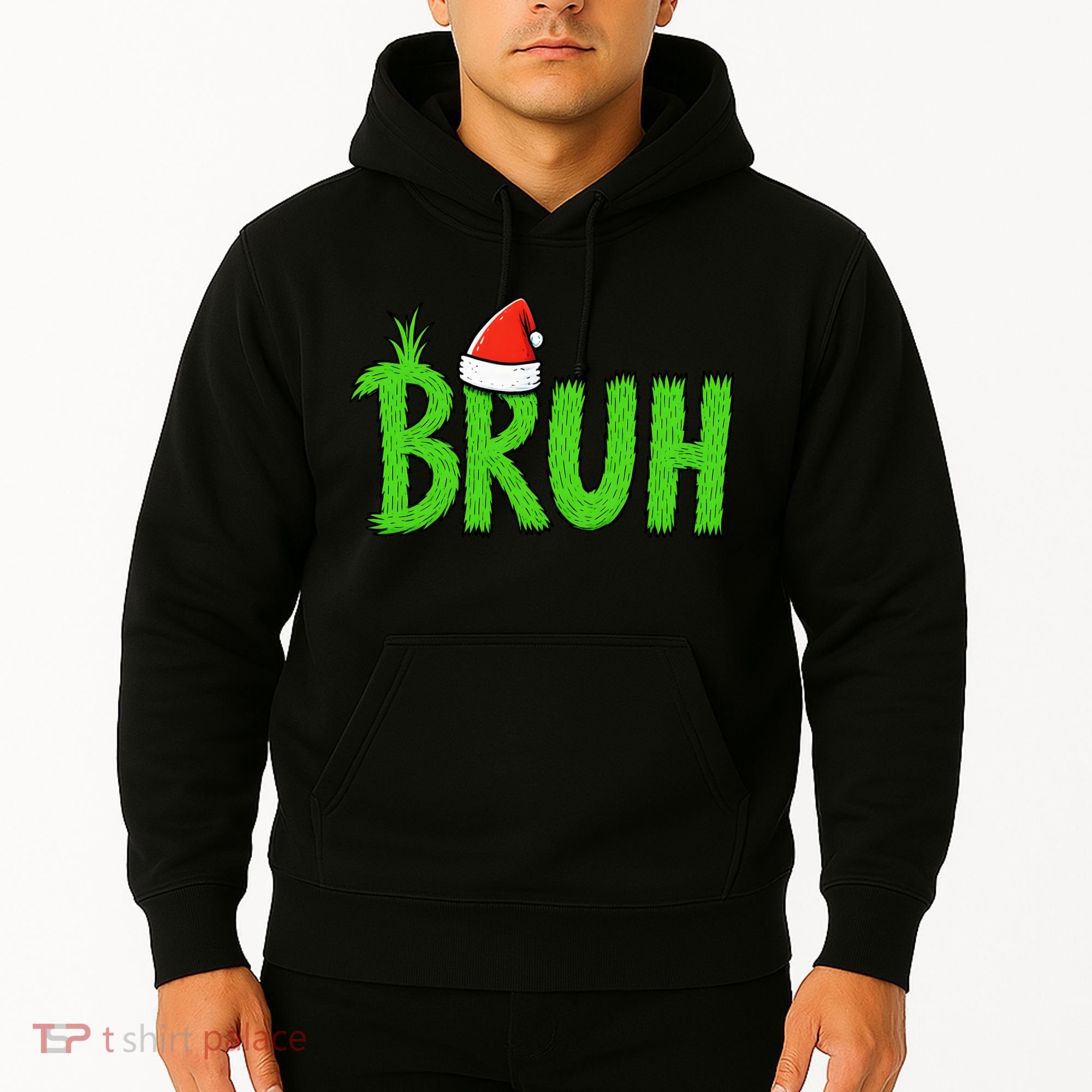 Christmas Bruh Meme Santa Hat Funny Xmas Hoodie