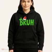 Christmas Bruh Meme Santa Hat Funny Xmas Hoodie thumb 5