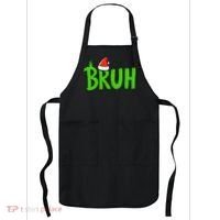 Christmas Bruh Meme Santa Hat Funny Xmas Apron thumb 0
