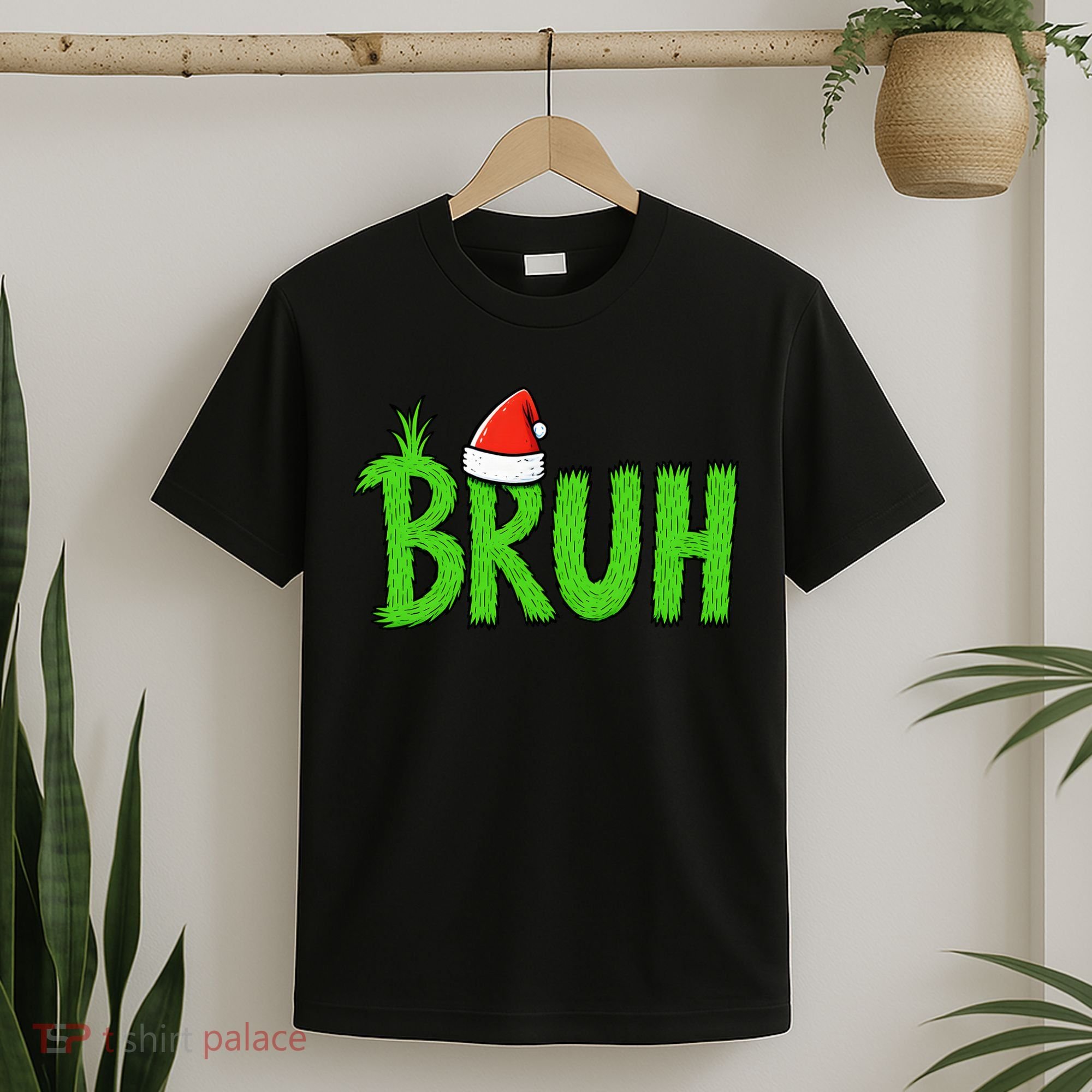 Christmas Bruh Meme Santa Hat Funny Xmas T-Shirt