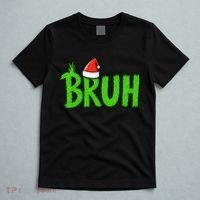 Christmas Bruh Meme Santa Hat Funny Xmas T-Shirt thumb 5