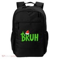 Christmas Bruh Meme Santa Hat Funny Xmas Backpack thumb 0