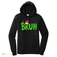Christmas Bruh Meme Santa Hat Funny Xmas Women's Hoodie thumb 0