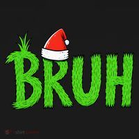 Christmas Bruh Meme Santa Hat Funny Xmas Women's Hoodie thumb 2