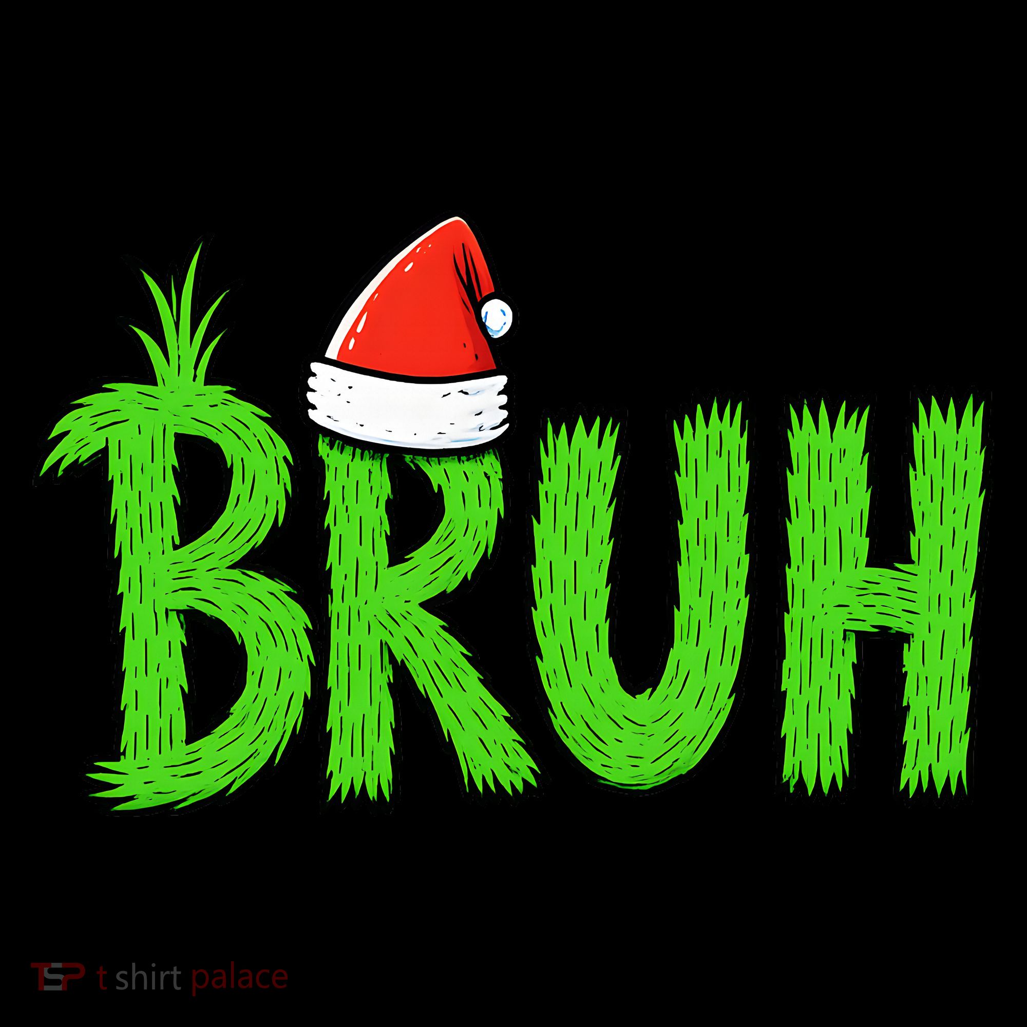 Christmas Bruh Meme Santa Hat Funny Xmas Women's Hoodie