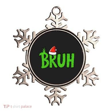 Christmas Bruh Meme Santa Hat Funny Xmas Ornament
