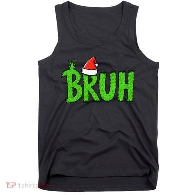 Christmas Bruh Meme Santa Hat Funny Xmas Tank Top