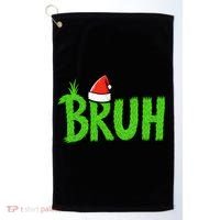 Christmas Bruh Meme Santa Hat Funny Xmas Golf Towel thumb 0