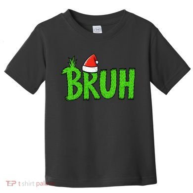 Christmas Bruh Meme Santa Hat Funny Xmas Toddler T-Shirt