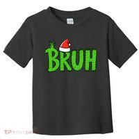 Christmas Bruh Meme Santa Hat Funny Xmas Toddler T-Shirt thumb 0