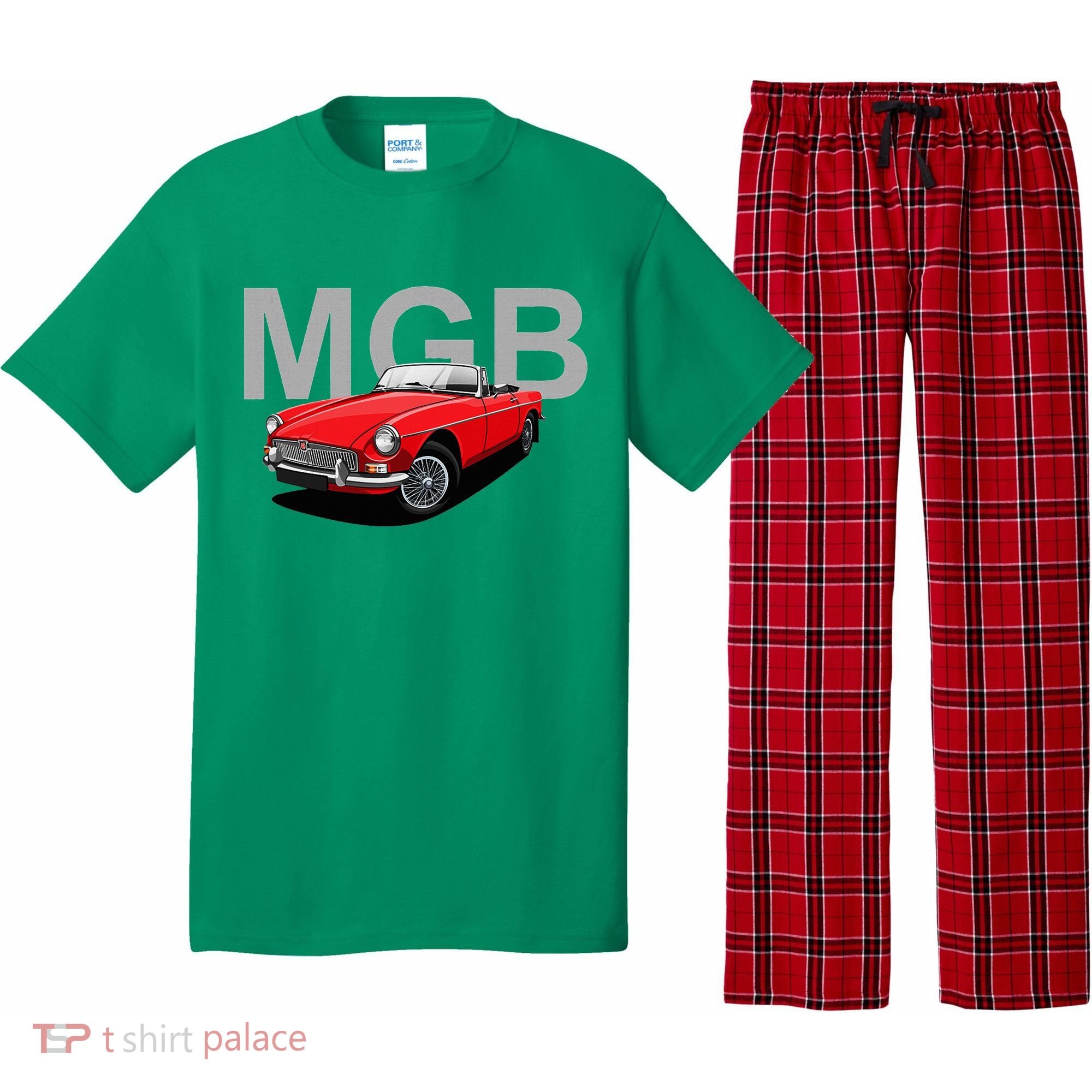 Classic British Mgb Sports Car Pajama Set