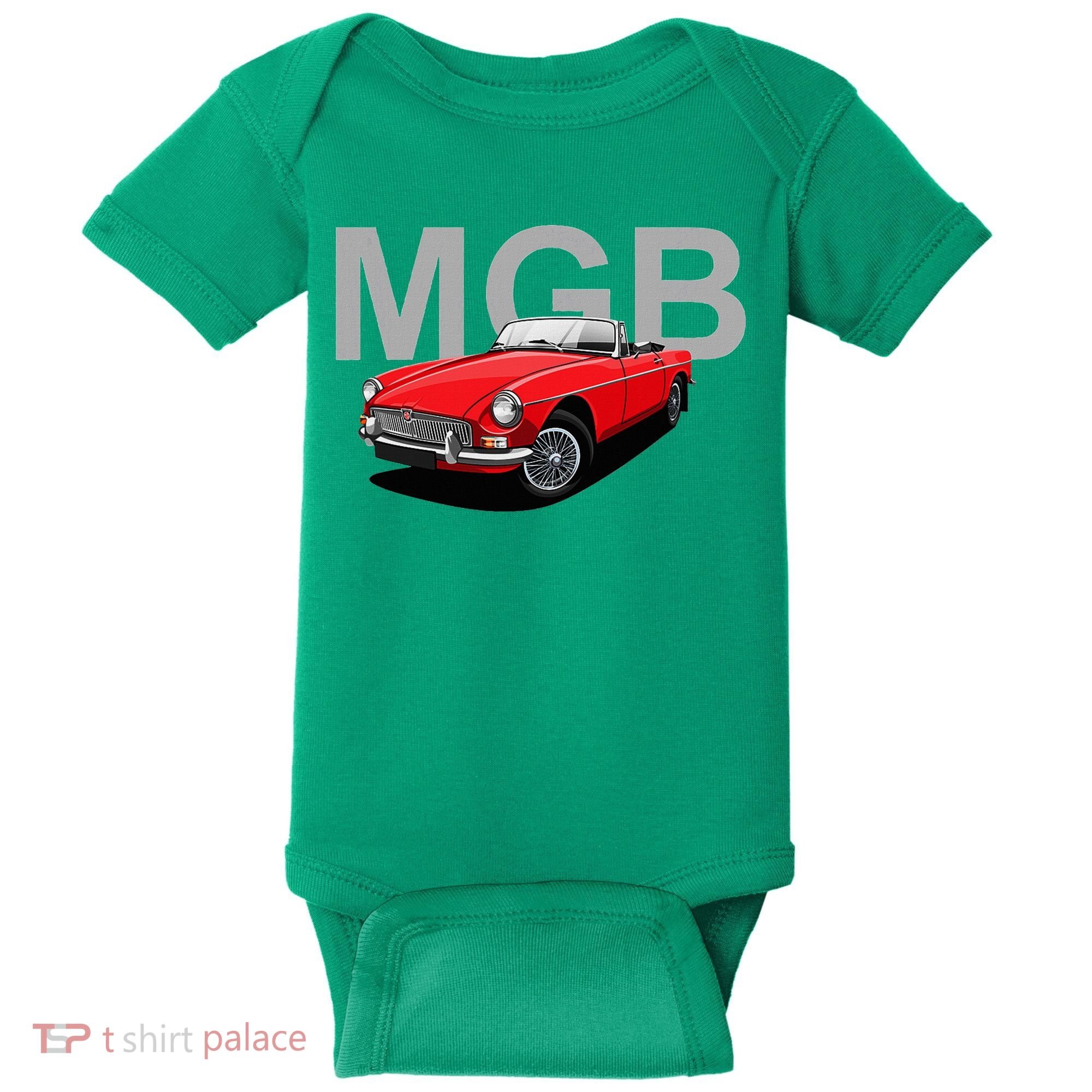 Classic British Mgb Sports Car Baby Bodysuit