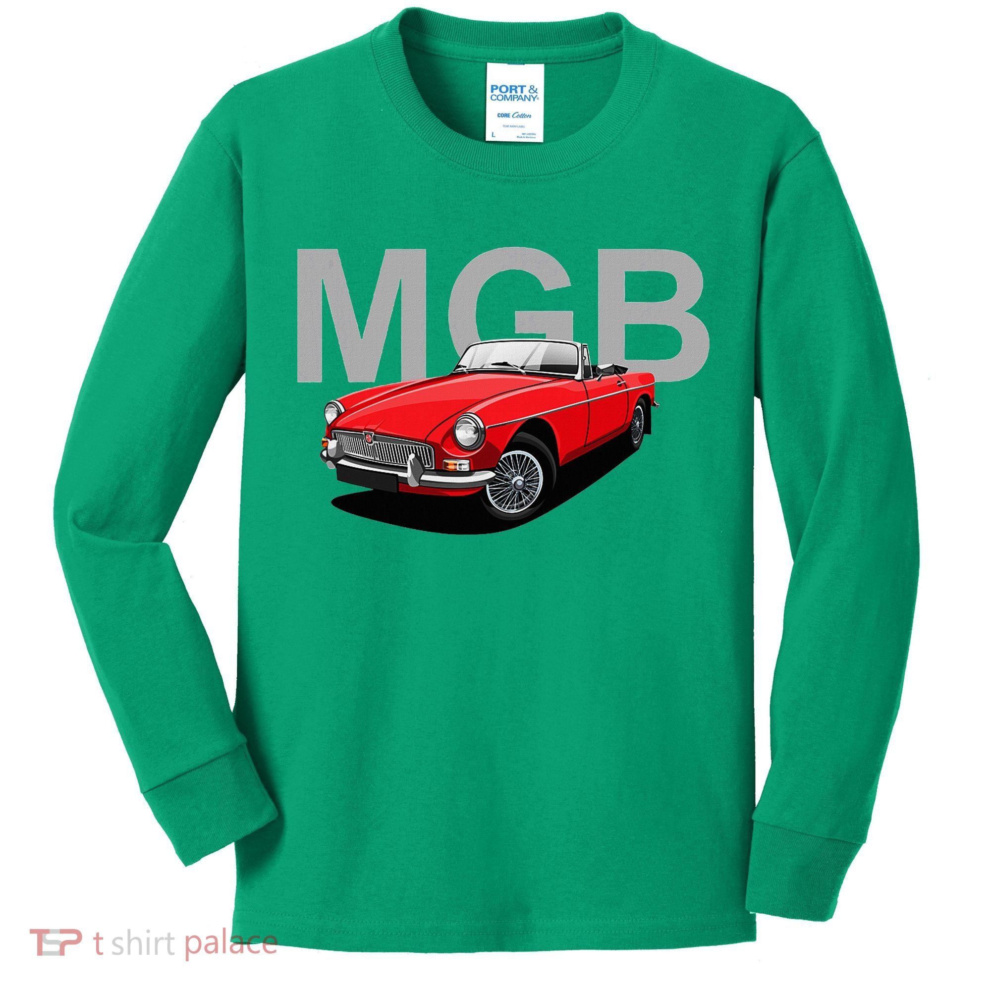Classic British Mgb Sports Car Kids Long Sleeve Shirt