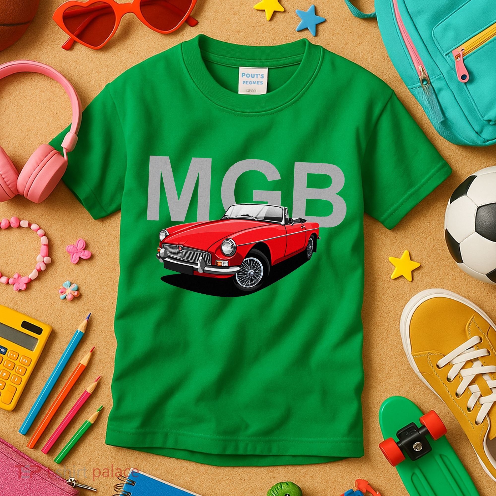 Classic British Mgb Sports Car Kids T-Shirt