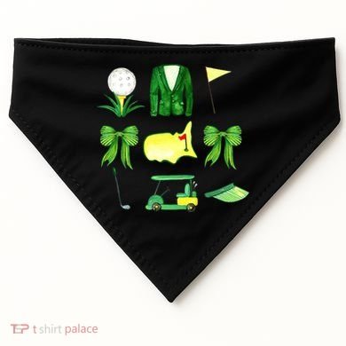 Coquette Bow Masters Golf Tournament Golfing USA-Made Doggie Bandana