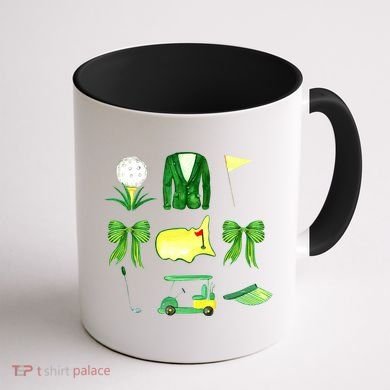 Coquette Bow Masters Golf Tournament Golfing Coffee Mug back