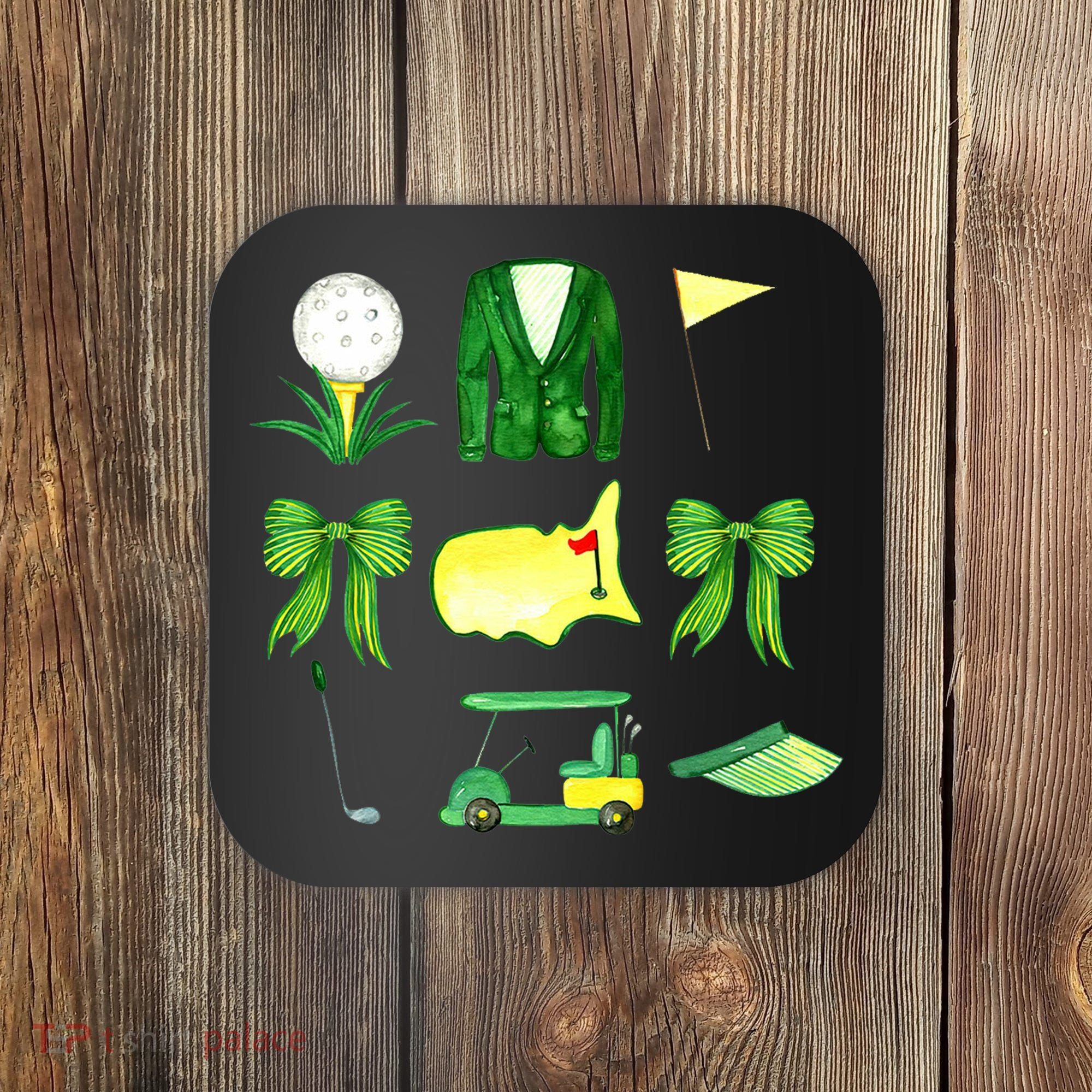 Coquette Bow Masters Golf Tournament Golfing Coaster