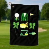 Coquette Bow Masters Golf Tournament Golfing Golf Towel thumb 1