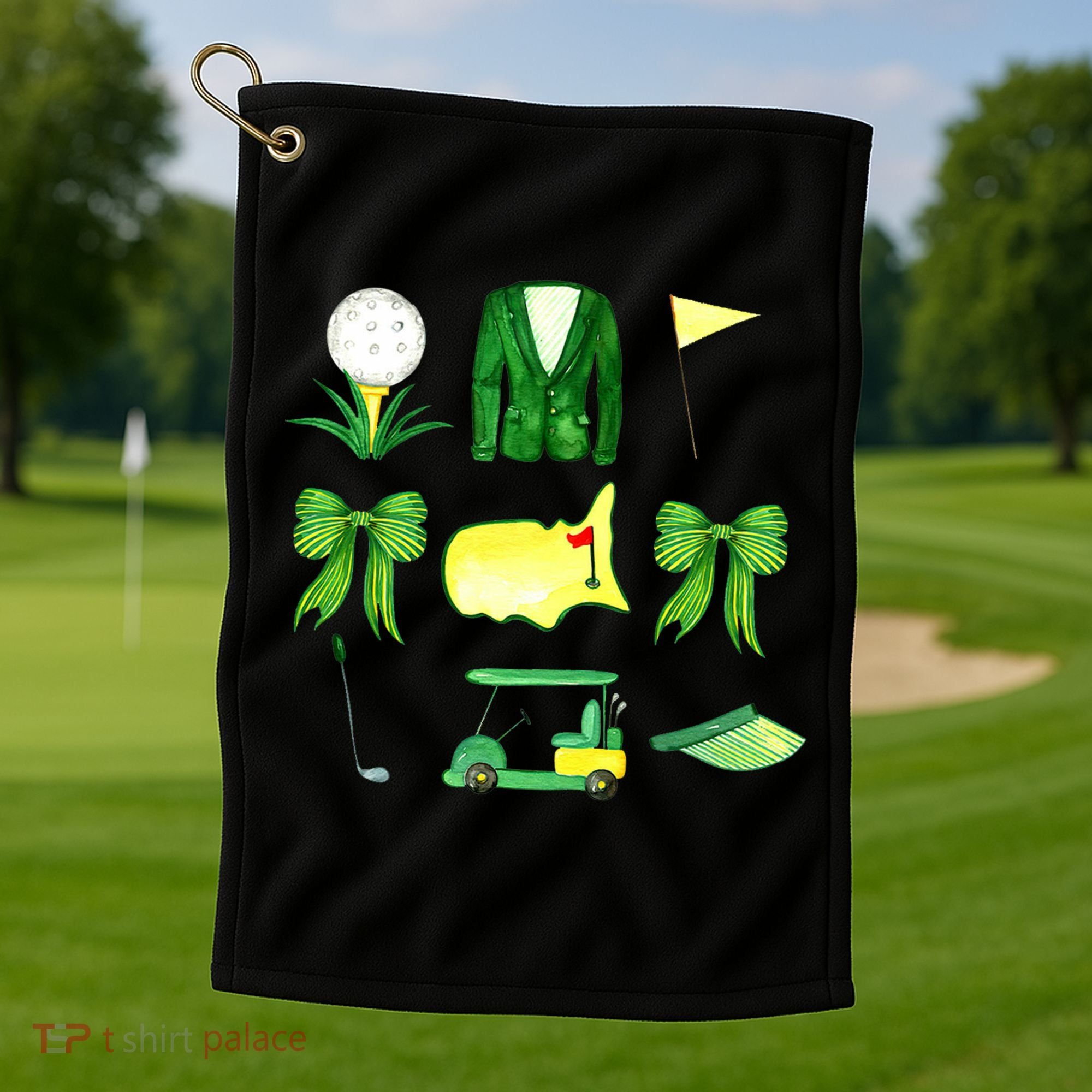 Coquette Bow Masters Golf Tournament Golfing Golf Towel