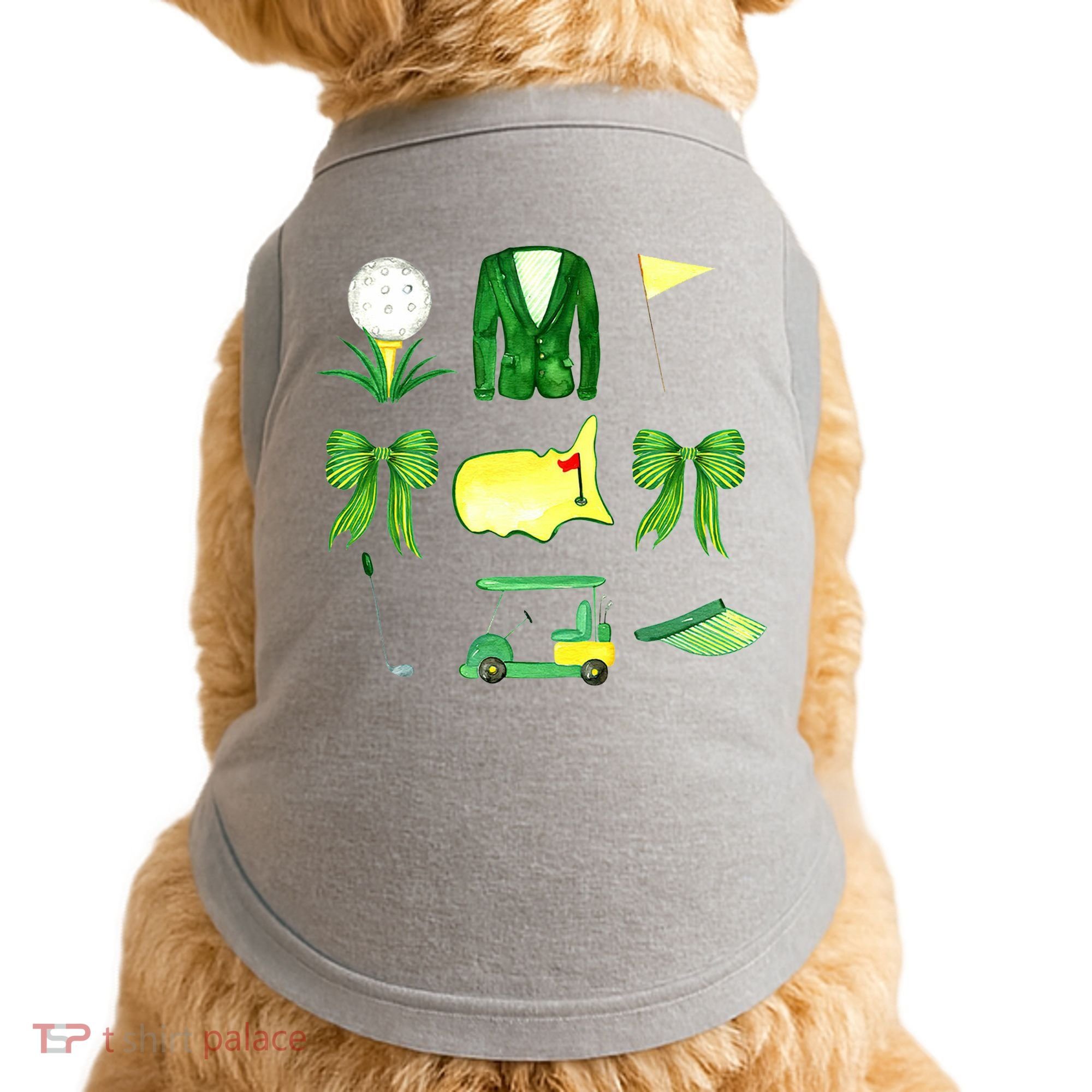 Coquette Bow Masters Golf Tournament Golfing Doggie Tank