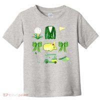 Coquette Bow Masters Golf Tournament Golfing Toddler T-Shirt thumb 0
