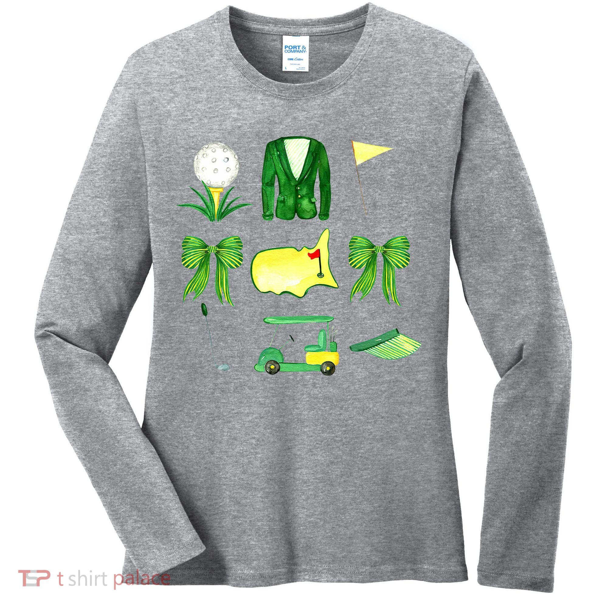Coquette Bow Masters Golf Tournament Golfing Women's Long Sleeve Shirt