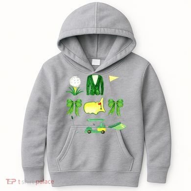 Coquette Bow Masters Golf Tournament Golfing Kids Hoodie