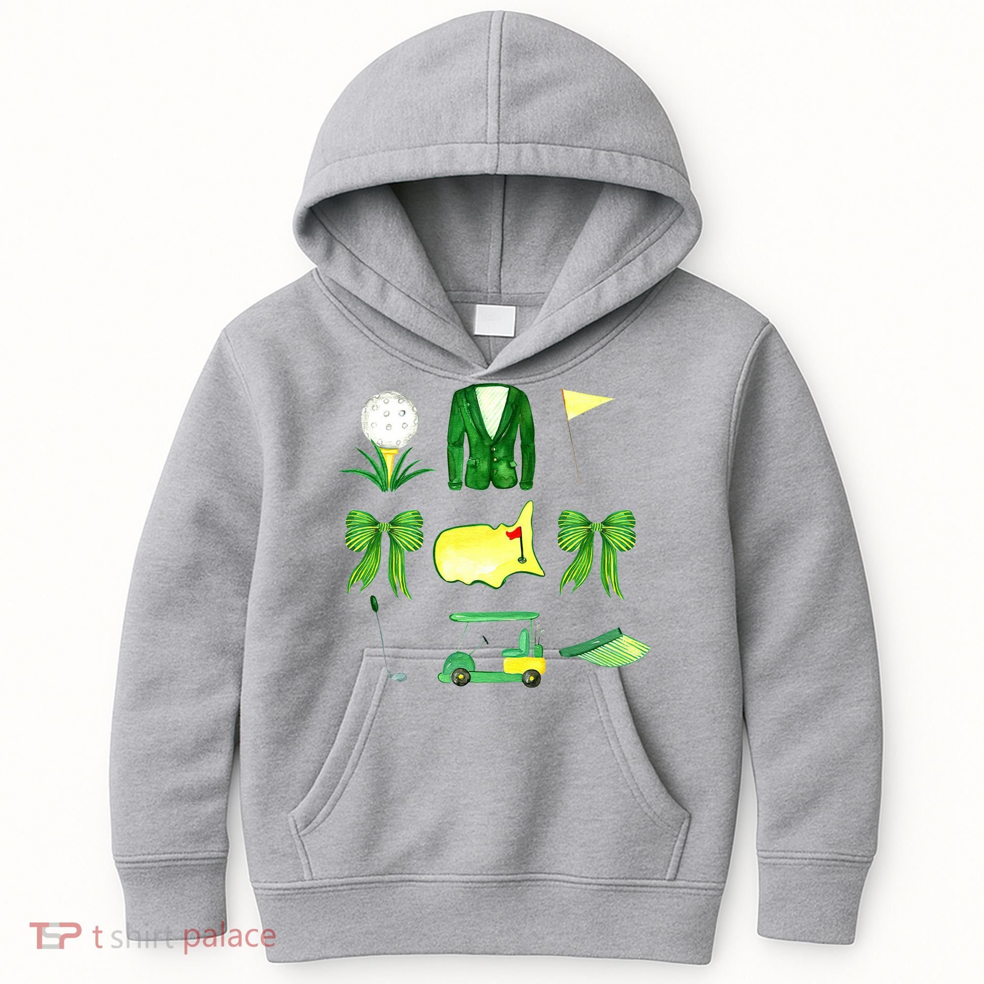 Coquette Bow Masters Golf Tournament Golfing Kids Hoodie