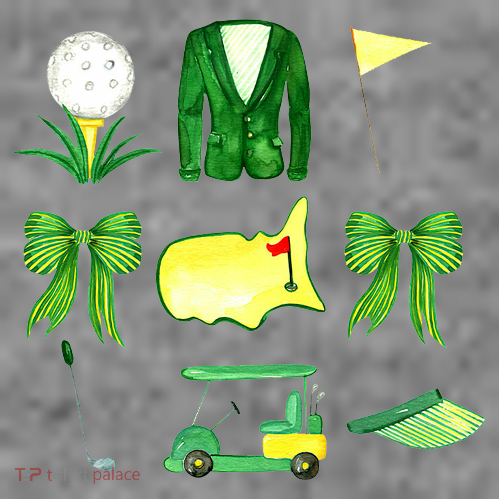 Coquette Bow Masters Golf Tournament Golfing Kids T-Shirt