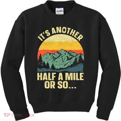 Camping Backpacking Mountain Hiker Gift Funny Hiking Kids Sweatshirt