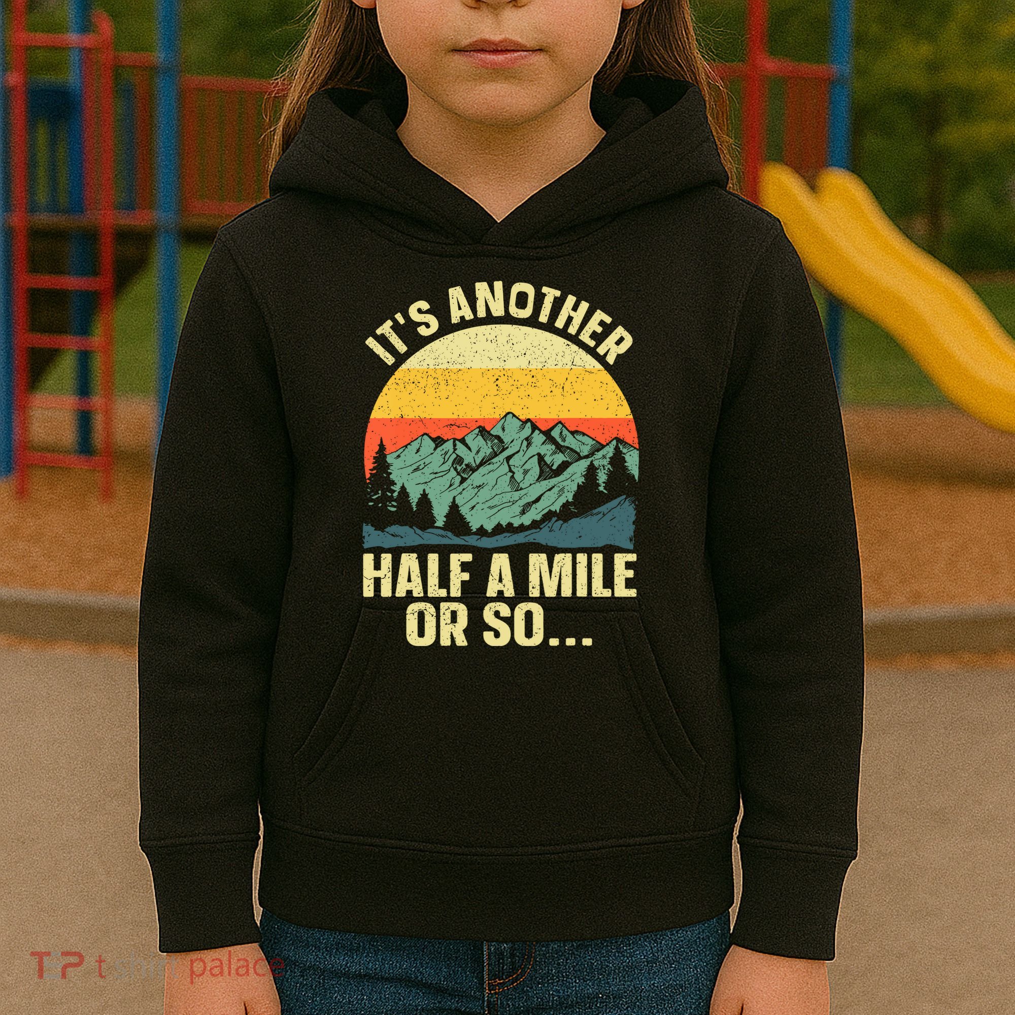 Camping Backpacking Mountain Hiker Gift Funny Hiking Kids Hoodie