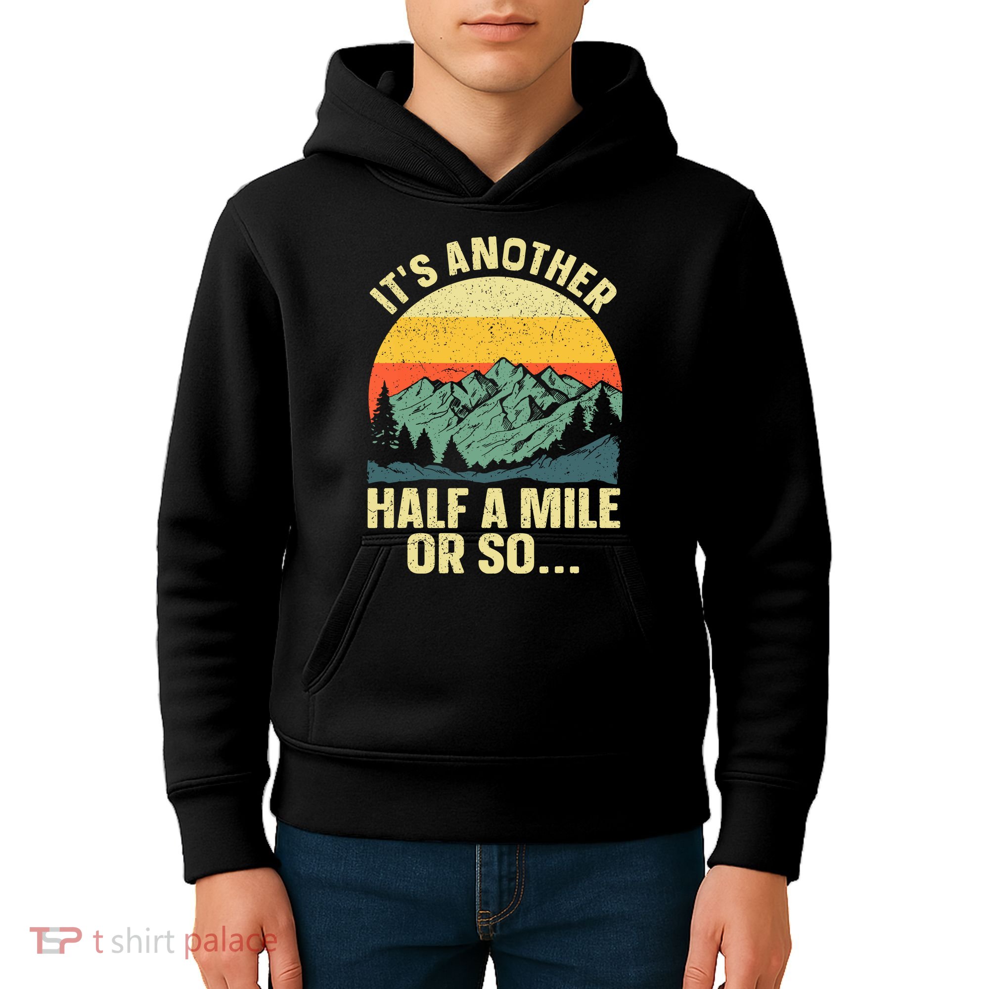 Camping Backpacking Mountain Hiker Gift Funny Hiking Kids Hoodie