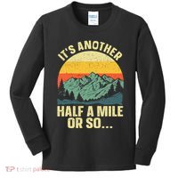Camping Backpacking Mountain Hiker Gift Funny Hiking Kids Long Sleeve Shirt thumb 0