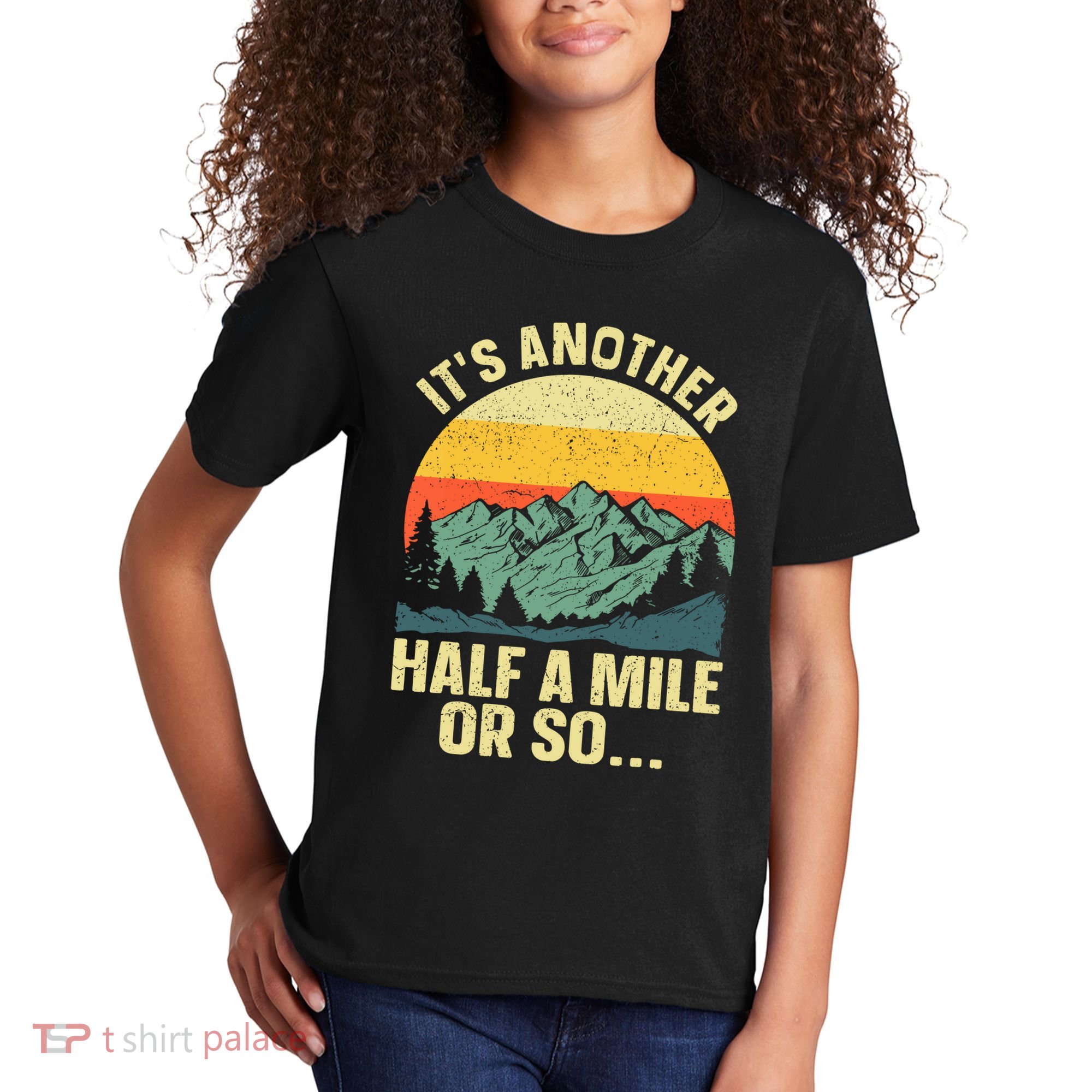Camping Backpacking Mountain Hiker Gift Funny Hiking Kids T-Shirt