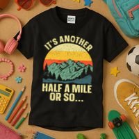 Camping Backpacking Mountain Hiker Gift Funny Hiking Kids T-Shirt thumb 3