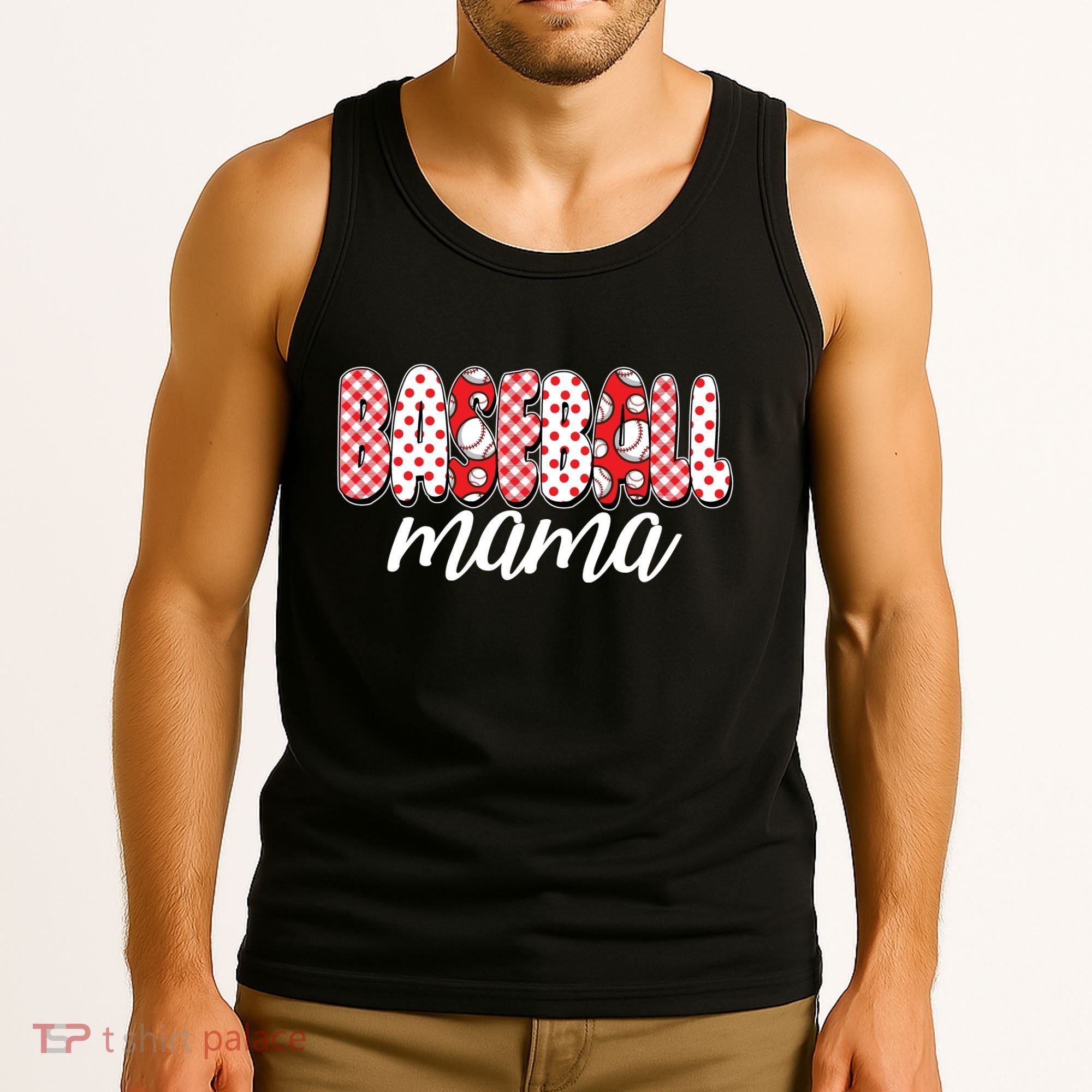 Cute Baseball Mama Tank Top